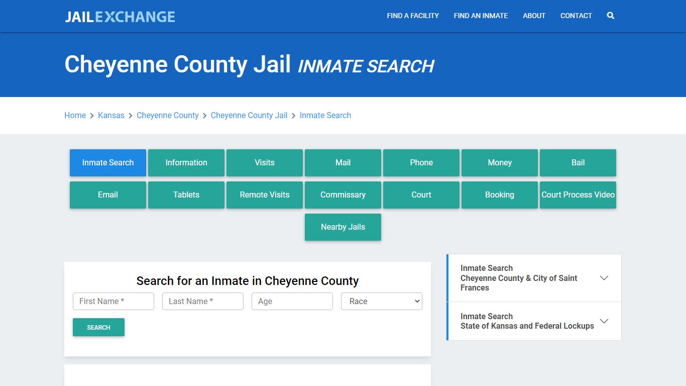 Cheyenne County Jail, KS Inmate Search: Roster & Mugshots